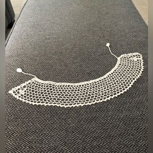 Vintage 1990’s Hand Crafted Crocheted Collar, 11“ Wide (Fits A Smaller Neck)